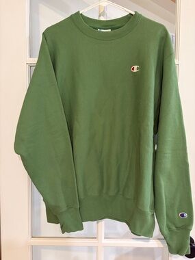 Champion Large Reverse Weave Vintage Crewneck Green